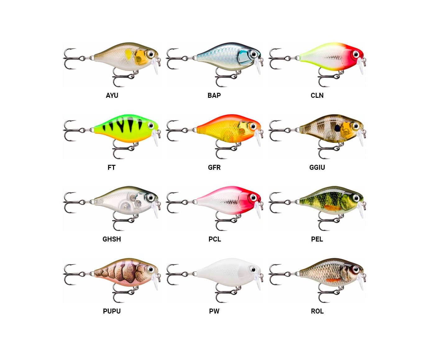 Rapala X-Light Crank Mid Runner 3.5cm 4g – Floating Wobbler – 12 Colours – Freshwater