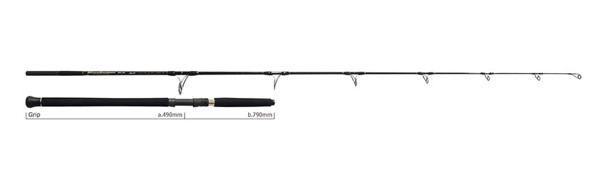 Yamaga Blue Sniper Blackie 81/8 Tuna Popping rod 2 pieces with Carry Bag