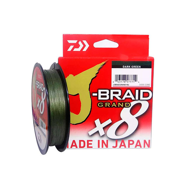 Daiwa J-braid Filo Da Pesca Intrecciato Grand 8-Braid - 135m, Grigio Chiaro, 10kg Filo Da Pesca 8 Fili